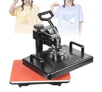 WhAeoy Macchina per Pressa Caldo, Stampante per Trasferimento Termico Sublimazione 30X38cm Macchina per Stampa Caldo per Magliette Girevole 360° Macchina per Pressa Caldo Multifunzione,Black