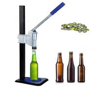 WhAeoy Macchina Tappatrice Manuale per Bottiglie, Tappatrice Corona 26mm, Tappatrice per Bottiglie Banco in Metallo Resistente E Facile Usare, Altezza Regolabile per Tappatura Bottiglie,Blue
