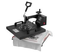 WhAeoy Pressa Caldo 5 in 1, Macchina per Trasferimento Termico, Pressa Caldo per Sublimazione Swing Away Transfer 15x15 Pollici, Macchina per Trasferimento Termico Multifunzione per Magliette,Black