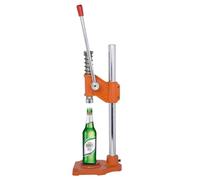 WhAeoy Strumento Tappatura Manuale per Produzione Birra Fatta in Casa, Tappatrice per Bottiglie Soda per Tappi 30mm, Tappatrice per Bottiglie Banco con Leva Automatica, Impugnatura,Orange