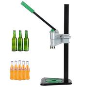 WhAeoy Tappatrice Manuale per Bottiglie, Macchina Tappatrice per Bottiglie per Produzione Birra Fatta in Casa, Sigillatrice per Bottiglie Banco con Altezza Regolabile 10-50cm per Tappo 26mm,Green