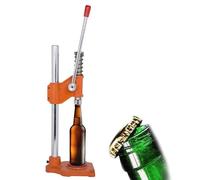 WhAeoy Tappatrice Manuale per Bottiglie, Tappatrice per Bottiglie Banco con Leva Automatica, Crimpatrice in Metallo per Impieghi Gravosi con Base Antiscivolo E Maniglia Regolabile,Orange