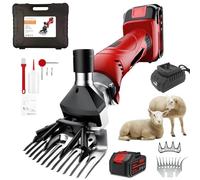 WhAeoy Tosatrice Elettrica per Pecore Senza Fili, Tosatrice per Pecore 500W con 1 Batteria 6 velocità Regolabili con Lame Ricambio Tosatrice per Lana Pecora Fattoria per Pecore Capre Alpaca E Lama
