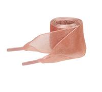 Whakano 2 paia di lacci in tulle, larghezza 25 mm, resistenti agli strappi, lacci piatti per scarpe da ginnastica e da uomo, champagne, 60