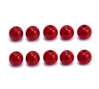 Whakano 4000 perline di legno rotonde colorate per fai da te, con foro, per fai da te, macramè, fatte a mano per Natale, compleanni, premi, 3 x 4 mm, rosso