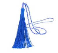 Whakano Collana con perle di Boemia, vintage, lunga da donna, con nappa, ciondolo di perline, collana per maglioni, elegante collana di perle per donna e donna, blu zaffiro