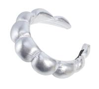 Whakano Fascia per capelli in spugna per donne, morbida e larga per lavare il viso, spessa, accessorio per capelli, per tutti i giorni, trucco, cura della pelle, feste, vacanze, balli, argento