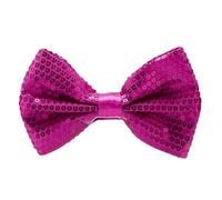 Whakano Papillon da uomo, con strass, 6 cm x 12 cm, regolabile, tinta unita, per carnevale, Halloween, carnevale, feste a tema, rosso rose, Taglia unica