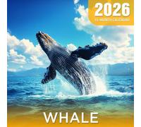 Whale 2026 Calendar: Ocean giants breaching and gliding across horizons