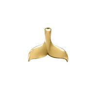 Whale A-06231-G301 - Ciondolo a forma di pinna di balena da donna e ragazza, in oro giallo 333 (8 carati), 13 mm x 14 mm