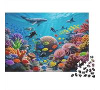 Whale And Diver Puzzle 1000 Pezzo Carta Riciclata Tropical Fish Puzzle per Ragazzo e Ragazza Ages 6 Years Up Gioco Educativo Challenge Fun Gioco in Famiglia 70x50cm/1000pcs