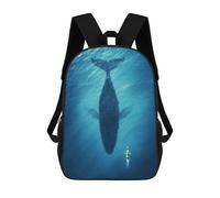 Whale And Kayak Underwater Encounter Zaino Per Bambini Zaino Scolastico Borsa Scolastica Borsa Scolastica Alla Moda Stampata in 3D Per Ragazzi Studenti Delle Scuole Elementari E Medie 17inch