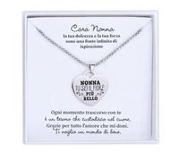 Whale Collana con Ciondolo a Cuore Personalizzato - Nonna Tu Sei il Fiore più Bello, Idea Regalo per la Festa dei Nonni - collana personalizzata