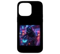Whale Cyberpunk Rider Motociclista Synthwave Custodia per iPhone 14 Pro Max