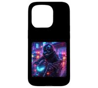 Whale Cyberpunk Rider Motociclista Synthwave Custodia per iPhone 15 Pro