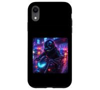 Whale Cyberpunk Rider Motociclista Synthwave Custodia per iPhone XR