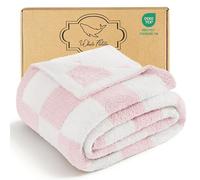 Whale Flotilla Coperta morbida e soffice, per tutte le stagioni, 130 x 170 cm, rosa