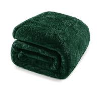 Whale Flotilla Coperta Morbida in Pile, Calda Coperta per Divano, Letto, Soffice e Accogliente, 150 x 200 cm, Verde Scuro