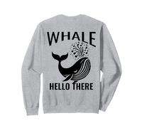 Whale Hello There Crociera sul mare o sull'oceano Osservazione delle balene Un gioco di parole Felpa