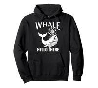 Whale Hello There Crociera sul mare o sull'oceano Osservazione delle balene Un gioco di parole Felpa con Cappuccio
