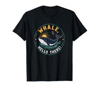 Whale Hello There Divertente e Carino Ocean Discovery Style Maglietta
