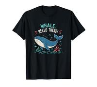 Whale Hello There Divertente E Carino Ocean Horizon Style Maglietta