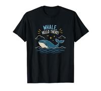 Whale Hello There - Divertente e Carino Stile Ocean Winds Maglietta