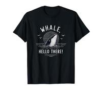 Whale Hello There Divertente e Carino Tema Mare Profondo Maglietta
