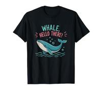 Whale Hello There Divertente E Carino Whale Ocean Graphic Maglietta