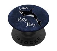 Whale, Hello There | scherzo divertente della balena orca PopSockets PopGrip Adesivo