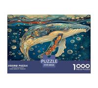 Whale Jigsaw Puzzle 1000 Pezzi Per Adulti,Marine Art Gioco Diabilità Impossibile Giochi Rilassamento E Intelligenza Regali Di Festa 38x26cm/1000pcs