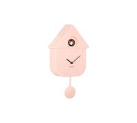 Whale Karlsson KA5768LP - Orologio a cucù da Parete Moderno a Pendolo, Colore: Rosa Tenue
