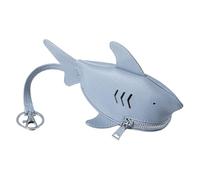 Whale Keychain Wallet - Mini Coin Case | 11x8cm Leather Look Pouch with Smooth Zipper, Portable Pendant Organizer for Bag Attachment, Travel Purse for Carry, Bag Charm with Share Style