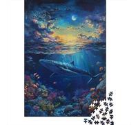 Whale Puzzle 1000 Pezzi, Geografia Mentale, Esperienza Tattile, Opera Conversazionale 1000pcs (75x50cm)