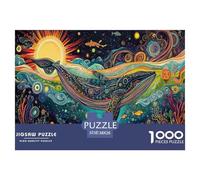 Whale Puzzle Impossible 1000Pcs Dreamy Style Decorazione Per La Casa. Rilassamento E Intelligence Per Adulti E Bambini Da 12 Anni 38x26cm/1000pcs