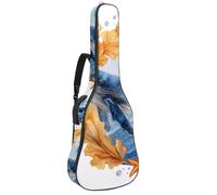 Whale Sea alghe con foglie bolle e stelle marine chitarra acustica Gig Bag, 1 cm di spessore imbottitura impermeabile custodia per chitarra con doppia tracolla regolabile per chitarra da 40 a 42