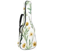 Whale Sea alghe con foglie bolle e stelle marine chitarra acustica Gig Bag, 1 cm di spessore imbottitura impermeabile custodia per chitarra con doppia tracolla regolabile per chitarra da 40 a 42