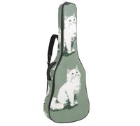 Whale Sea alghe con foglie bolle e stelle marine chitarra acustica Gig Bag, 1 cm di spessore imbottitura impermeabile custodia per chitarra con doppia tracolla regolabile per chitarra da 40 a 42