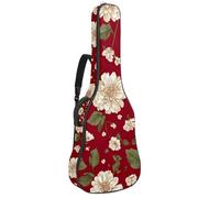 Whale Sea alghe con foglie bolle e stelle marine chitarra acustica Gig Bag, 1 cm di spessore imbottitura impermeabile custodia per chitarra con doppia tracolla regolabile per chitarra da 40 a 42