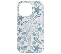 Whale Shark Beach Lovers Summer Teal Blue tema Custodia per iPhone 14 Pro Max