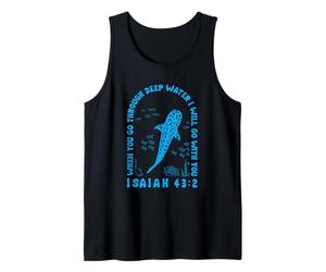 Whale Shark Isaiah 43:2 Design ispiratore per l'oceano Canotta