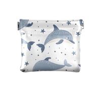 Whale Star Squeeze Portamonete Porta Cambiamenti Porta Monete in Pelle PU Mini Portafoglio Tasca per Monete per Donne Ragazze Uomini