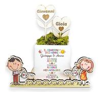 Whale VASETTO PERSONALIZZATO NONNI - IL GIARDINO DEI NONNI DOVE CRESCE AMORE - IDEA REGALO FESTA DEI NONNI - IDEA REGALO NONNI