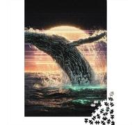 Whale Watching Sunset Jigsaw Puzzle Impossibili 1000 Pezzi Decorazione Per La Casa. Rilassamento E Intelligence Per Adulti E Ragazzi Da 14 Anni 52x38cm/1000pcs