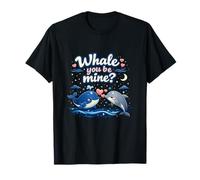 Whale You Be Mine - Simpatico Gioco di Parole con Balena e Delfino Maglietta