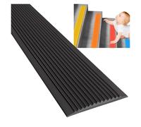 whalebee Strisce di Copertura per Pavimenti Protezione Antiscivolo Scale | Striscia In Gomma Autoadesiva, Bordo Della Scale Strisce Per Interni, Esterni, Gradini, Rampe(Black,10m/33ft)