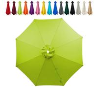 whalebee Telo Di Ricambio Per Ombrellone Rotondo 200 230 270 300 400cm Copertura Di Ricambio Protezione UV Per 6 Stecche 8 Stecche Ombrellone Da Esterno, Patio, Tavolo(Light green,2.3m - 8Ribs)