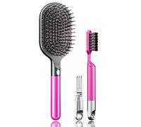 WhaleO Spazzola Capelli e Pulisci Spazzola per Capelli - Spazzola Capelli Ricci Spazzola Che Non Spezza i Capelli per Donna e Uomo-Styling per Capelli Ricci Lisci e Bagnati-Ergonomica e Delicata-Rosa