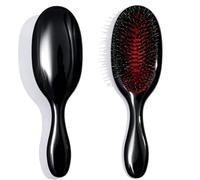 WhaleO Spazzola per Capelli, Parrucche e Toupets, Spazzola Setole Cinghiale | Spazzola per Extension Capelli,Setole Naturali di Cinghiale e Nylon,per Districare,Curare le Extension dei Capelli Veri