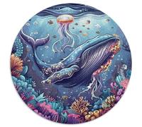 WhalePuzzle Da 1000 Pezzi Per Adulti Rotondo Coral ReefGioco Puzzle Con Sfida Creativa Impegnativa1000pcs (67.5x67.5cm)